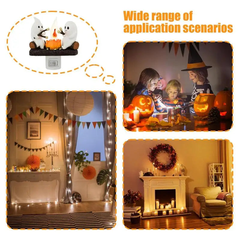 Halloween Ghost Campfire Night Light