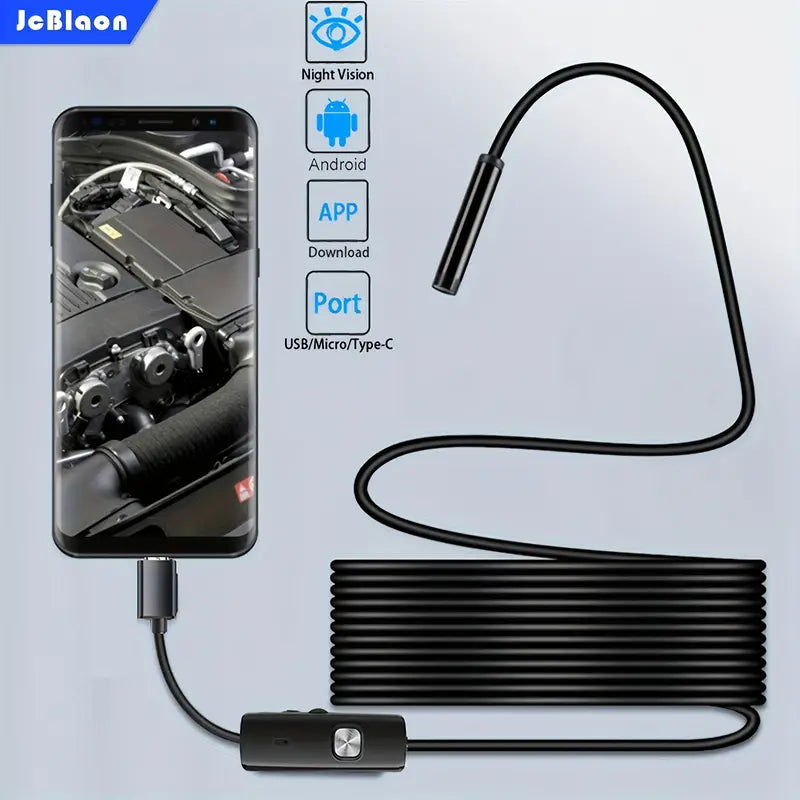 3 In 1 Waterproof Endoscope Camera With Adjustable LED Lights