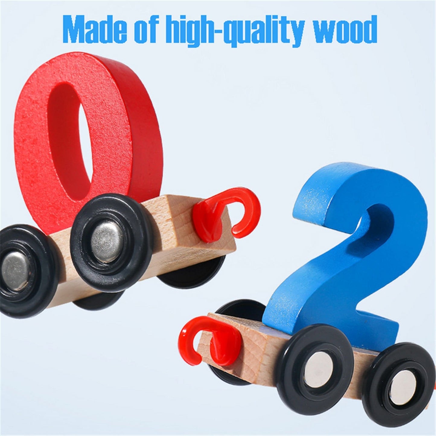 Magnetic Number Train English Letter Building Block Toy