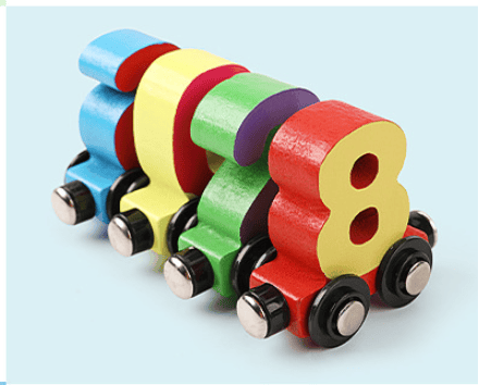 Magnetic Number Train English Letter Building Block Toy