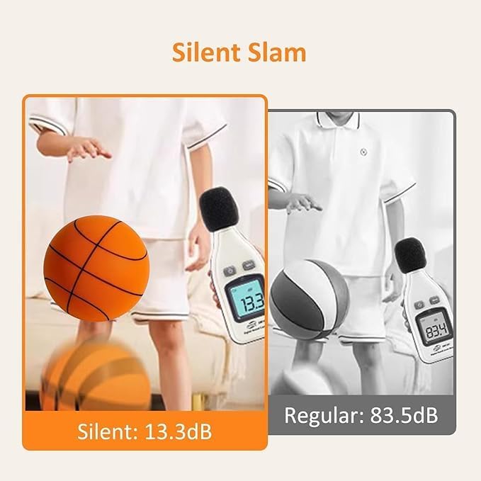 Silent High Density Foam Sports Ball Indoor Mute Basketball Soft Elastic Ball Children Sports Toy Games