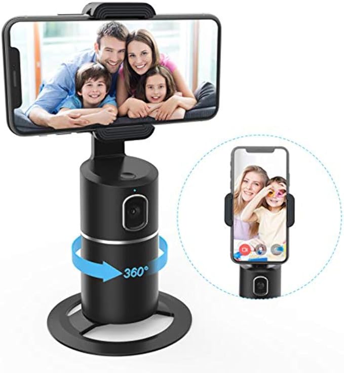 360 Rotation Auto Face Tracking AI Camera Phone Holder