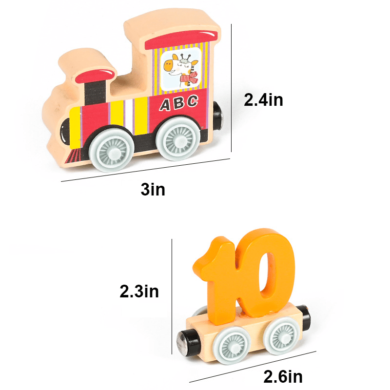 Magnetic Number Train English Letter Building Block Toy