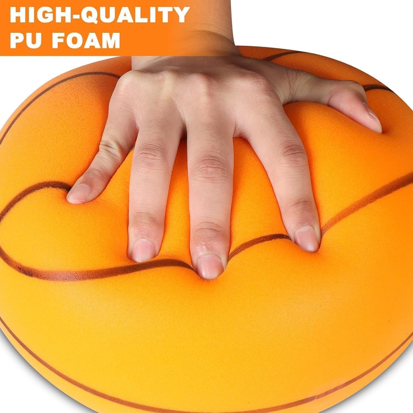 Silent High Density Foam Sports Ball Indoor Mute Basketball Soft Elastic Ball Children Sports Toy Games