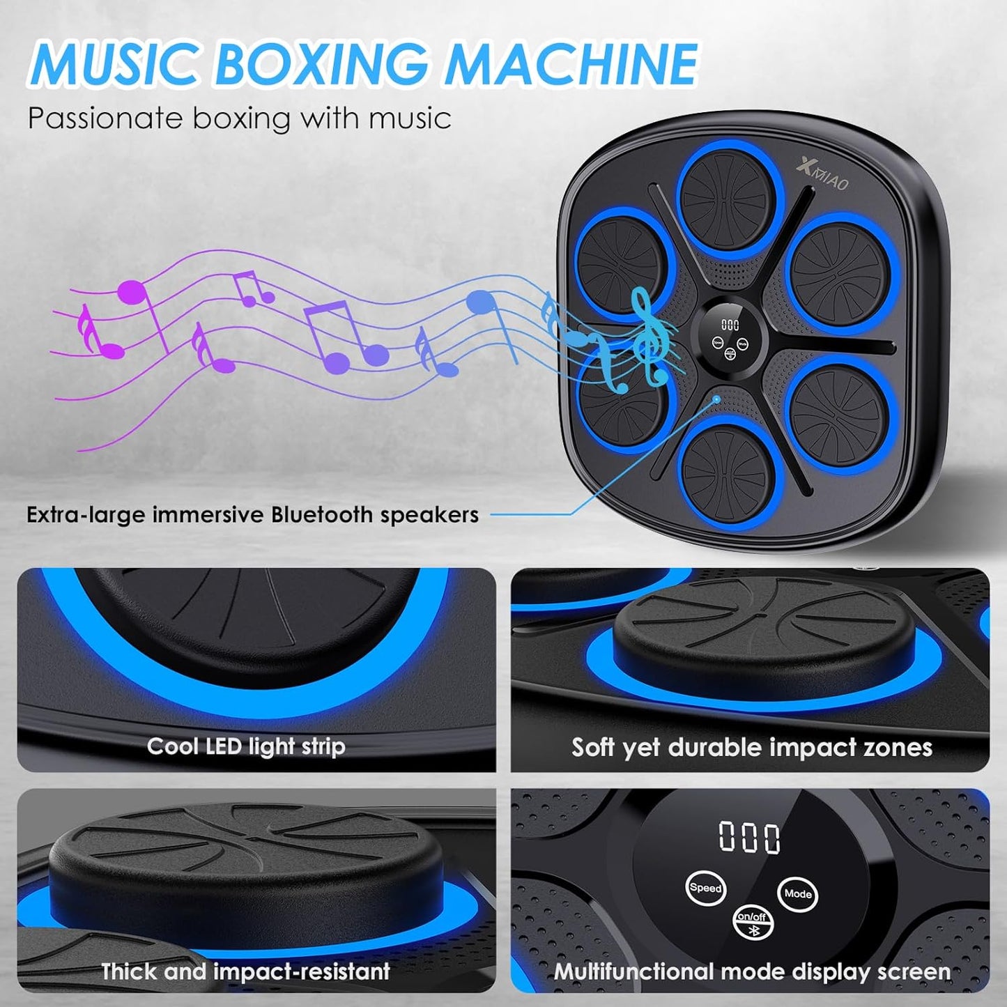 Music Boxing Machine with Gloves & Wall Mount