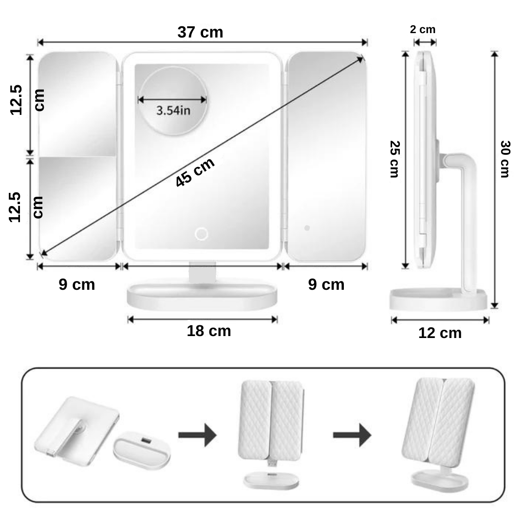 Foldable Smart Mirror