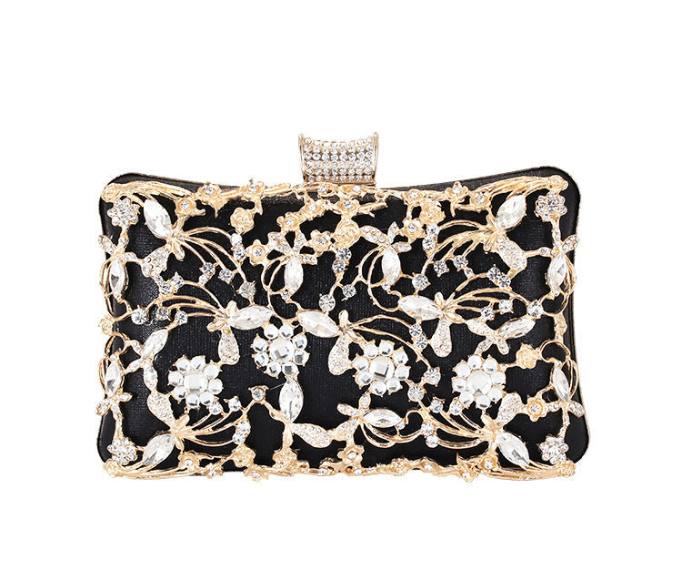 Elegant Rhinestone Dinner Clutch Women Luxury Brand Party Chain Messenger Bag